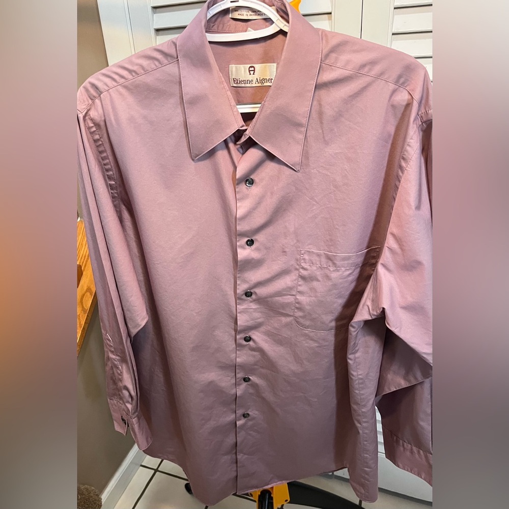 Etienne Aigner Long Sleeve Men's Dress Shirt, Large, 16 1/2, 32/33